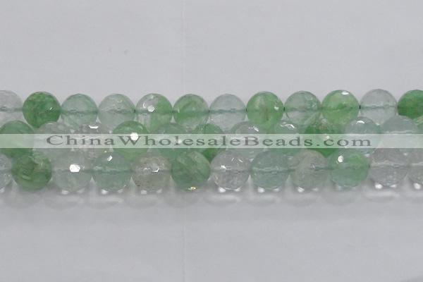 CCY618 15.5 inches 20mm faceted round green cherry quartz beads