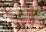 CCY633 15.5 inches 10mm round volcano cherry quartz beads wholesale