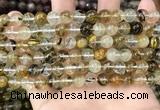 CCY646 15.5 inches 6mm round volcano cherry quartz beads