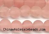 CCY671 15 inches 6mm round matte cherry quartz beads