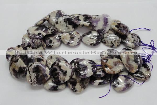 CDA15 15.5 inches 30*30mm triangle dogtooth amethyst quartz beads