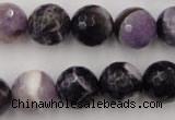 CDA155 15.5 inches 14mm faceted round dogtooth amethyst beads