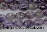 CDA300 15.5 inches 7*8mm oval dyed dogtooth amethyst beads