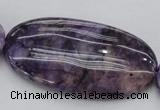 CDA306 15.5 inches 30*60mm oval dyed dogtooth amethyst beads