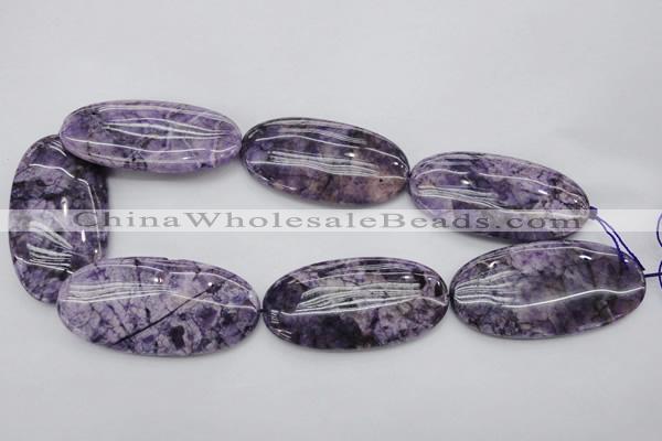 CDA306 15.5 inches 30*60mm oval dyed dogtooth amethyst beads