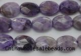 CDA323 15.5 inches 10*14mm faceted oval dyed dogtooth amethyst beads