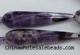 CDA33 15.5 inches 12*50mm faceted teardrop dogtooth amethyst beads