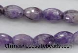 CDA333 15.5 inches 10*14mm faceted rice dyed dogtooth amethyst beads