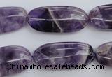 CDA35 15.5 inches 13*28mm oval dogtooth amethyst beads