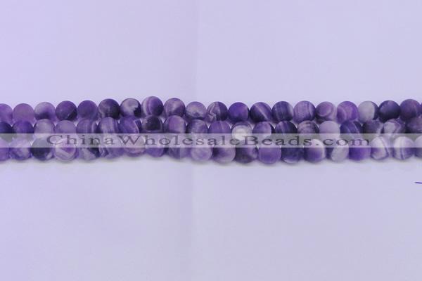 CDA354 15.5 inches 12mm round matte dogtooth amethyst beads