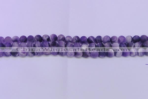 CDA356 15.5 inches 16mm round matte dogtooth amethyst beads