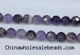 CDA58 15.5 inches 6mm faceted round dogtooth amethyst beads