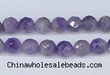 CDA59 15.5 inches 8mm faceted round dogtooth amethyst beads