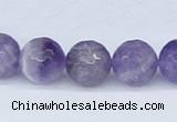 CDA62 15.5 inches 14mm faceted round dogtooth amethyst beads