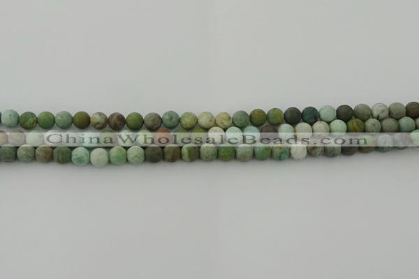 CDB101 15.5 inches 6mm round matte New dragon blood jasper beads