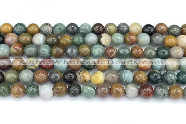 CDB111 15 inches 8mm round new dragon blood jasper beads