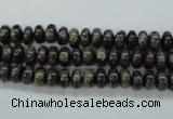 CDB233 15.5 inches 4*6mm rondelle natural dragon blood jasper beads