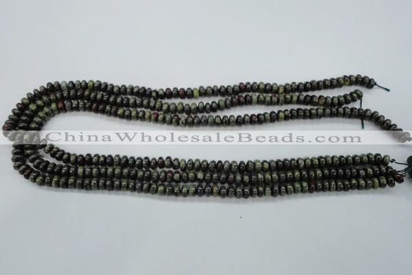 CDB233 15.5 inches 4*6mm rondelle natural dragon blood jasper beads