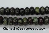 CDB234 15.5 inches 6*10mm rondelle natural dragon blood jasper beads