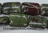 CDB244 15.5 inches 18*25mm rectangle natural dragon blood jasper beads