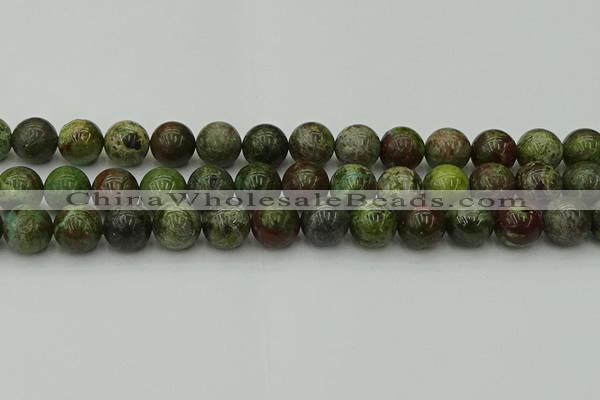 CDB305 15.5 inches 14mm round dragon blood jasper beads wholesale