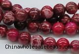 CDE03 15.5 inches 8mm round dyed sea sediment jasper beads