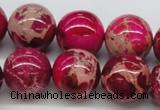 CDE05 15.5 inches 18mm round dyed sea sediment jasper beads