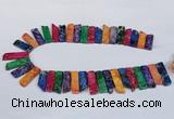 CDE1005 Top drilled 9*15mm - 10*45mm sticks sea sediment jasper beads