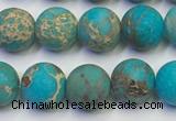 CDE1026 15.5 inches 6mm round matte sea sediment jasper beads