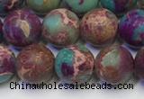 CDE1036 15.5 inches 6mm round matte sea sediment jasper beads