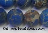 CDE1044 15.5 inches 12mm round matte sea sediment jasper beads