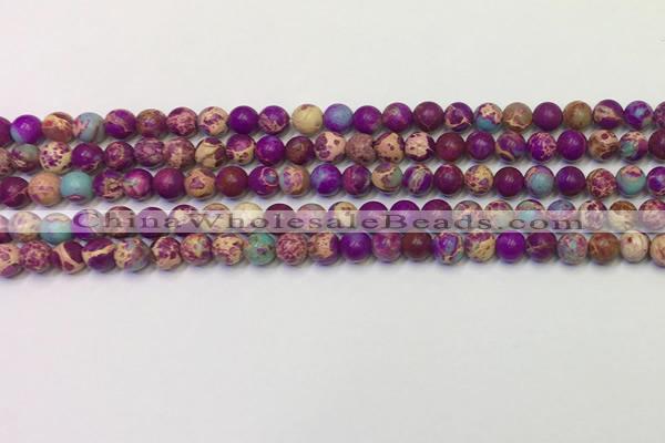 CDE1055 15.5 inches 4mm round sea sediment jasper beads wholesale