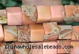 CDE1200 15.5 inches 4.5mm - 5mm cube sea sediment jasper beads