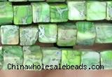 CDE1205 15.5 inches 4.5mm - 5mm cube sea sediment jasper beads