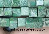 CDE1208 15.5 inches 4.5mm - 5mm cube sea sediment jasper beads