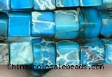 CDE1214 15.5 inches 6mm - 6.5mm cube sea sediment jasper beads