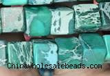 CDE1216 15.5 inches 6mm - 6.5mm cube sea sediment jasper beads