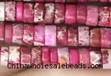 CDE1223 15.5 inches 2.5*4mm heishi sea sediment jasper beads