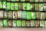 CDE1226 15.5 inches 2.5*4mm heishi sea sediment jasper beads