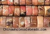 CDE1230 15.5 inches 3*6mm heishi sea sediment jasper beads