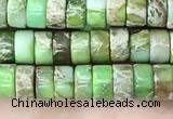 CDE1236 15.5 inches 3*6mm heishi sea sediment jasper beads