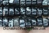 CDE1238 15.5 inches 3*6mm heishi sea sediment jasper beads