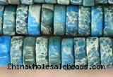 CDE1240 15.5 inches 3*8mm heishi sea sediment jasper beads