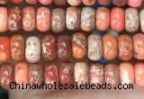 CDE1250 15.5 inches 2.5*4mm rondelle sea sediment jasper beads