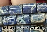 CDE1322 15.5 inches 6*8mm tube sea sediment jasper beads