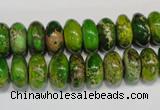 CDE135 15.5 inches 6*12mm rondelle dyed sea sediment jasper beads