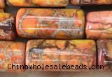 CDE1350 15.5 inches 8*16mm tube sea sediment jasper beads