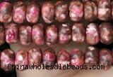 CDE1358 15.5 inches 2.5*4mm rondelle synthetic sea sediment jasper beads