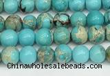 CDE1366 15.5 inches 4mm round sea sediment jasper beads wholesale