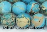 CDE1379 15.5 inches 10mm round matte sea sediment jasper beads